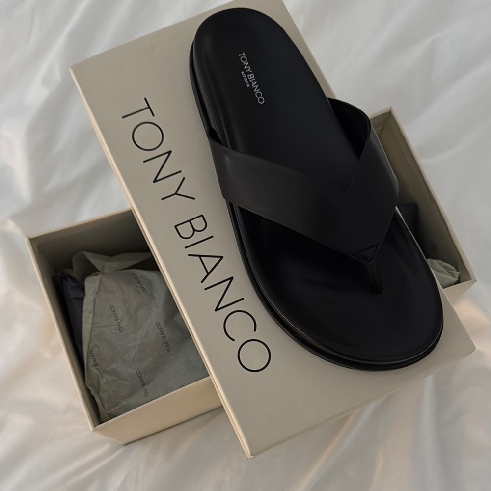 Tony Bianco Black Flip-Flops for Men